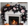 Artificial Maple Leaf Pumpkin Vine Garland 170 To 180cm Halloween Decorative Faux Leaf Garland for Seasonal Home and Event Decoration