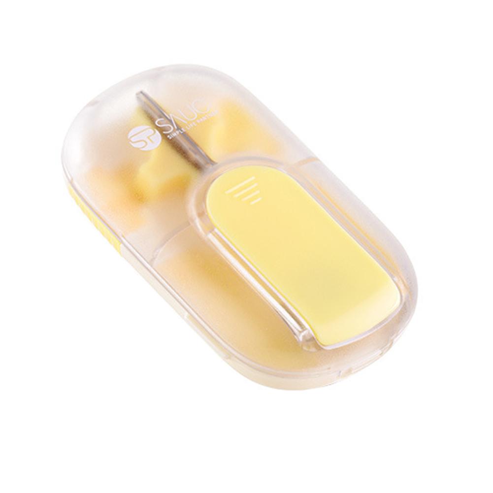 

Pill Storage Box with Pill Cutter Portable Pill Organizer Health Care Travel Pill Case Eco-Friendly for Medicine Pocket-Size Vitamin Storage Box