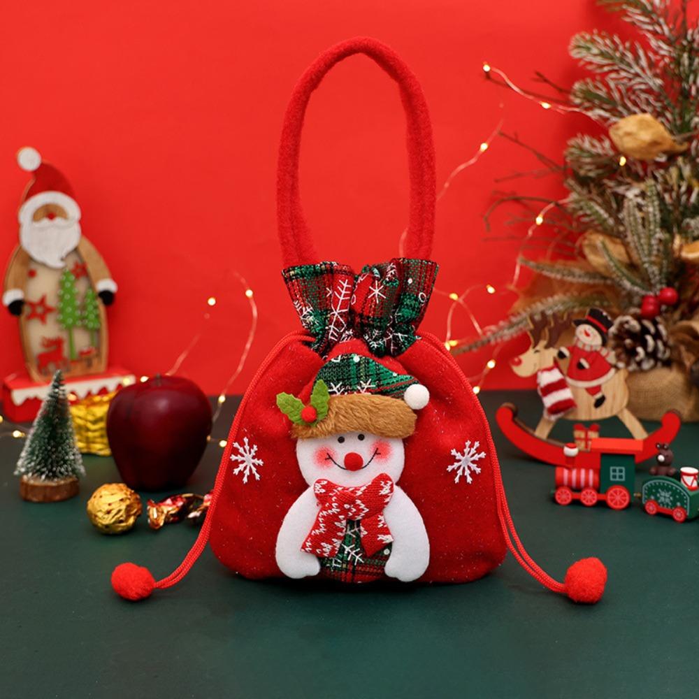 

Очаровательная кукла-лось Рождественский подарочный пакет Милый снеговик Большая вместимость Праздничный подарочный пакет Забавный прочный мешок на шнурке Дети Взрослый -
