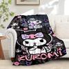 1pc Kuromi Cute Cartoon Character Home Decor Blanket - Seasonal Universal Comfortable Washable Gift for All Ages, Perfect for All Family, Av