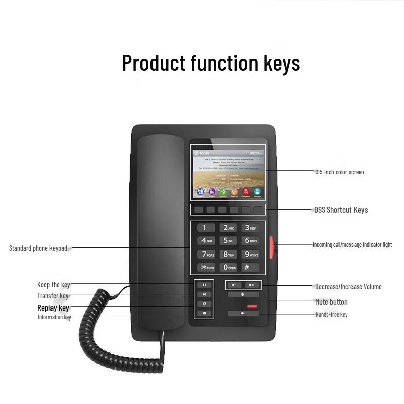 Fanvil H5 Business Hotel Gigabit VoIP Phone (CN Version)