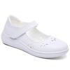 Women Slip on Lolita Shoes Leather Mary Jane Nurse Shoes Women White Flat Versatile Shoes Kawaii Designer Spring Summer
