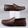 Męskie Mokasyny ze Skóry Naturalnej Wygodne Męskie Buty Codzienne Luksusowa Marka Męskie Eleganckie Buty do Garnituru Oddychające Wsuwane Buty Żeglarskie