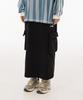 1993 Studio Wind Cargo Long Skirt_Black