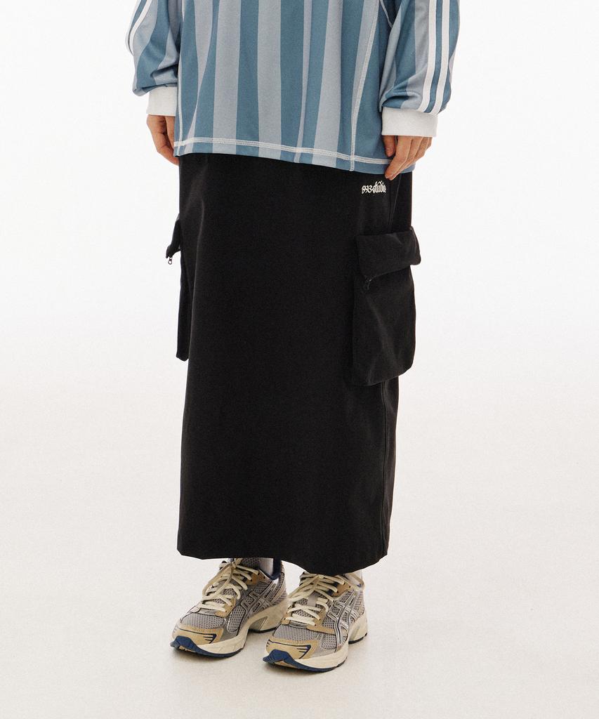 1993 Studio Wind Cargo Long Skirt_Black