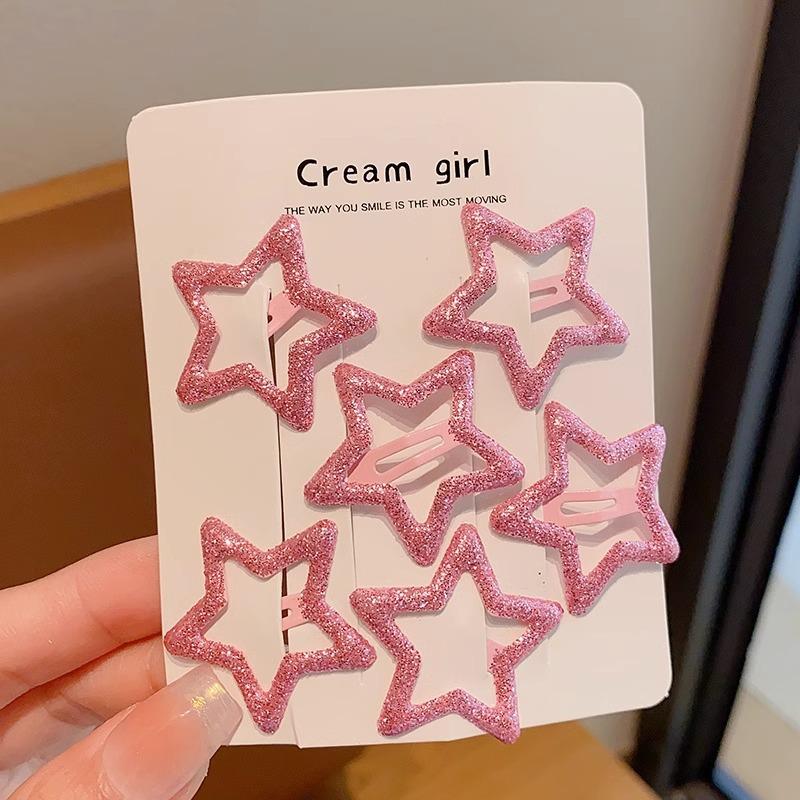 6/10pcs Y2k Mini Star Side BB Cute Hair Clip Korean Candy Colorful Dopamine Baby Headwear Girl Hair Pin Bangs Clip Kid Headwear