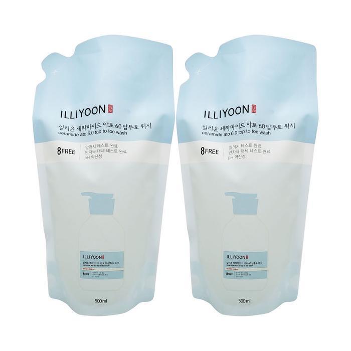 

ILLIYOON Ceramide Ato 6.0 Top-to-Toe Wash 500ml (Refill) Mildly Acidic Shampoo and All-in-One 2-Pack Ss (16852440) 1 piece