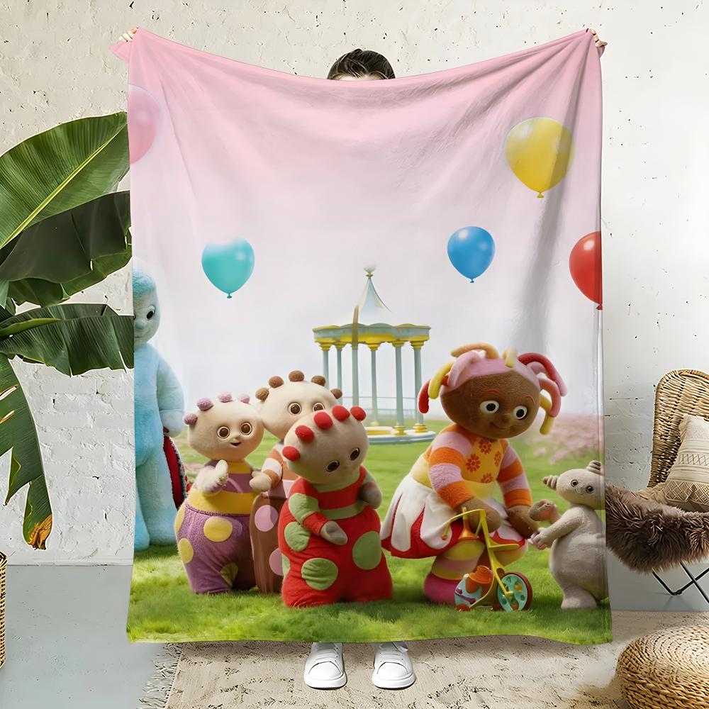 Animation I-In the Night Garden Throw Flannel Throw Blanket,Bed Home Office Nap Blanket Travel,Camping,Picnic Blanket Soft 75cmx90cm