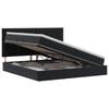 Storage Bed with Mattress Black 200 X 200 Cm Velvet