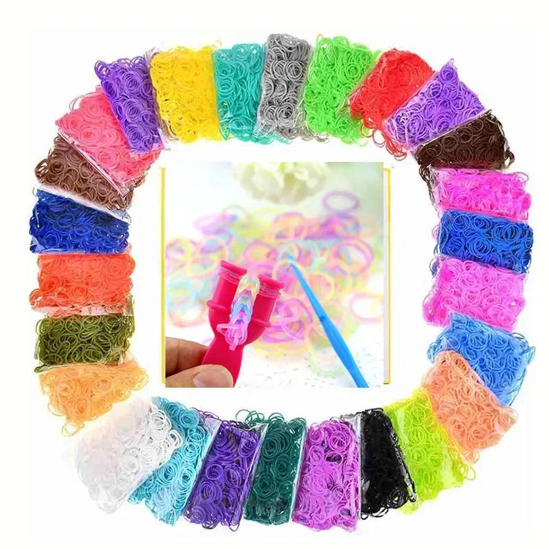 600pcs DIY Toys Rubber Bands Loom Set Kid DIY Bracelet Silicone Rubber Bands Elastic Weave Loom Bands Toy for Kids Goods
