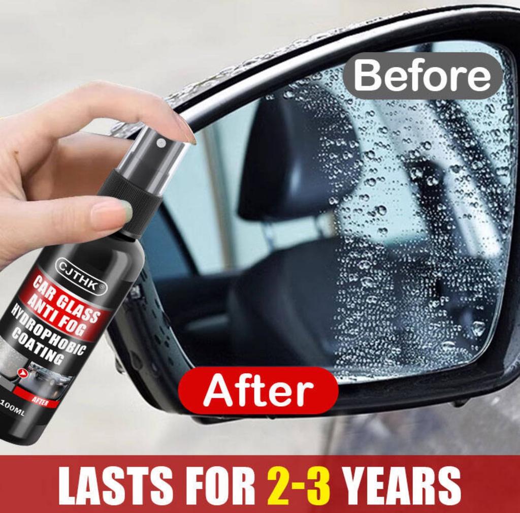 Samochodowy Spray Przeciwmgielny do Szyb Nano Powłoka Hydrofobowa Wodoodporna na Szybę Czołową Lusterko Wsteczne Deszczoodporny Płyn Polerujący Trwa 2-3 Lata
