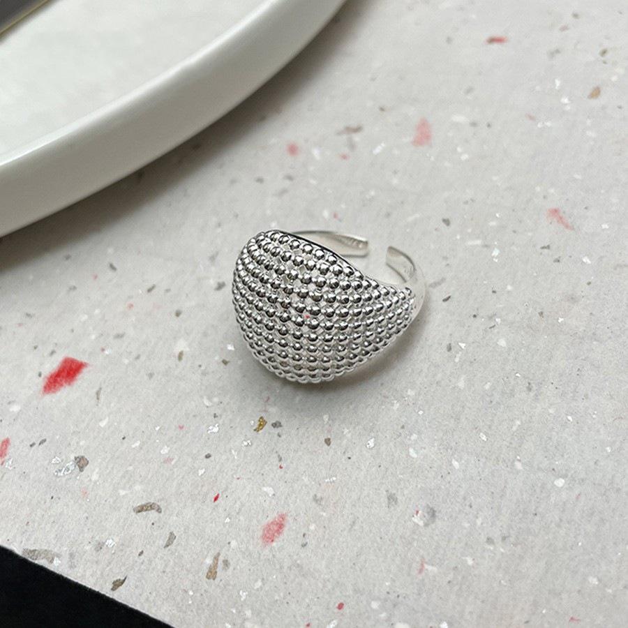 Elegant Adjustable Hollow Round Ball Ring for Women - Versatile and Fashionable Index Finger Jewelry