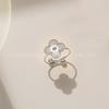 High Version Of The Four-Leaf Clover Ring Does Not Fade Opening Adjustable Titanium Steel Ring Simple Versatile Women's Ring