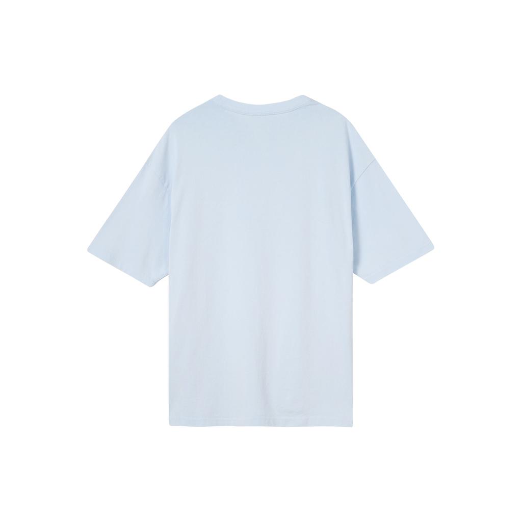 Jordan Solid Pattern Print Crew Neck Short Sleeve T-Shirt Men Tops Ice-Blue DZ0605-411