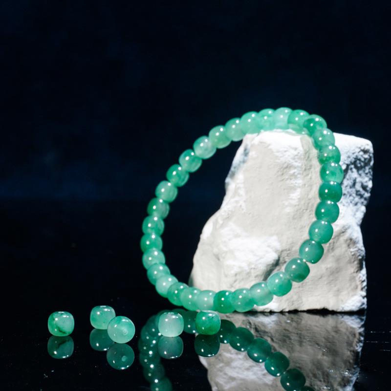 Natural African Green Gemstone Round Beads for Bracelets and DIY Jewelry Accessories