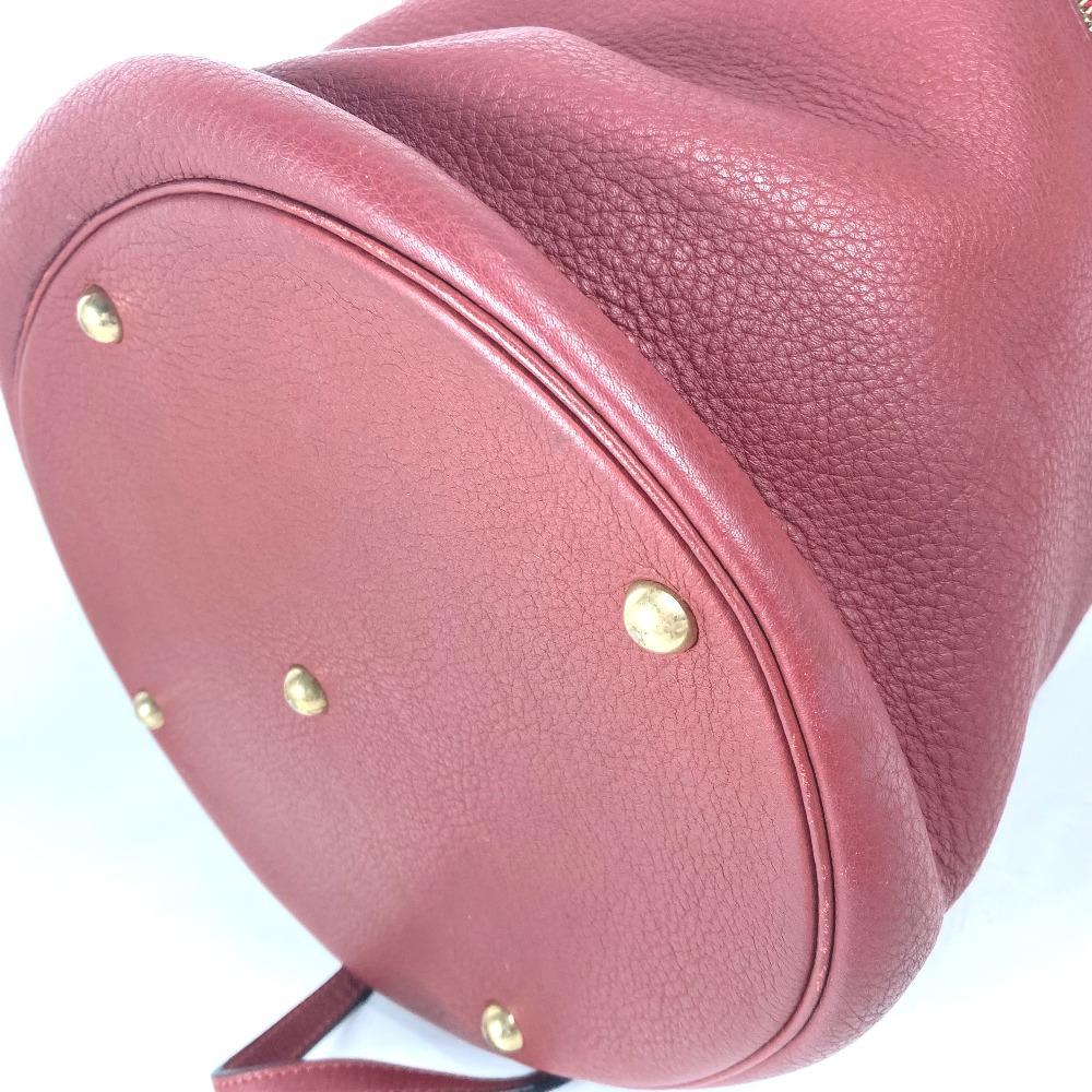 HERMES City Vanity bag Hand Bag Leather Red