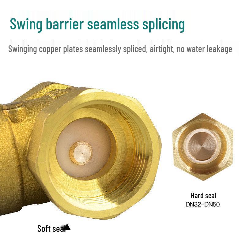 All-Copper Horizontal Check Valve for Water Pumps: 1/2", 3/4", 1" Sizes (DN15, 20, 25)