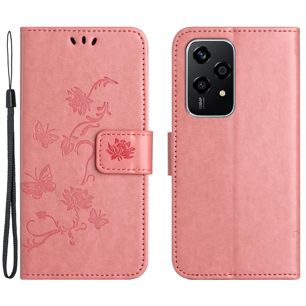 For Honor 200 Lite Case Butterfly Flower Leather Wallet Book Stand Phone Cover
