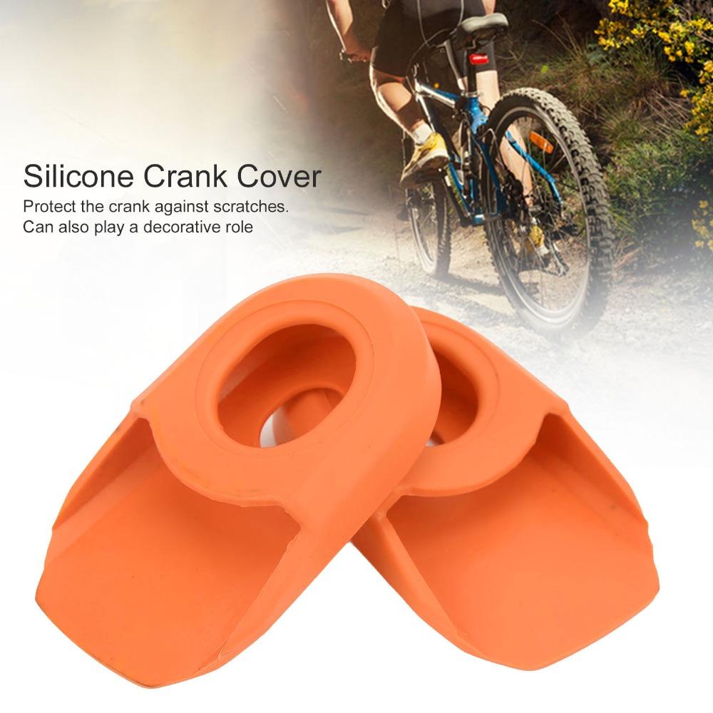 2PCS Silicone Bicycle Crank Protector Anti-Friction Bike Crank Boot  Bicycle Maintenance