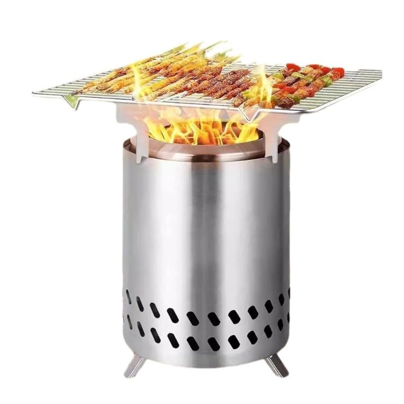 Long Lasting Tabletop Fire Stove Stainless Steel Fire Pit for Enhancing Outdoor Camping and Picnics Experience Smokeless