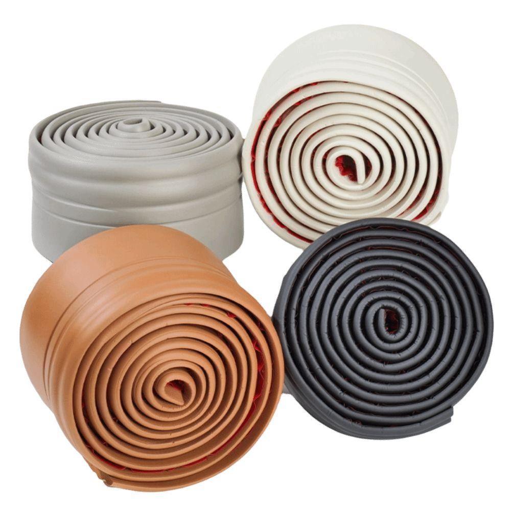 DIY Thickened Wall Baseboard Anti-collision Self Adhesive Molding Trim Soft 3D Corner Line Home Decor