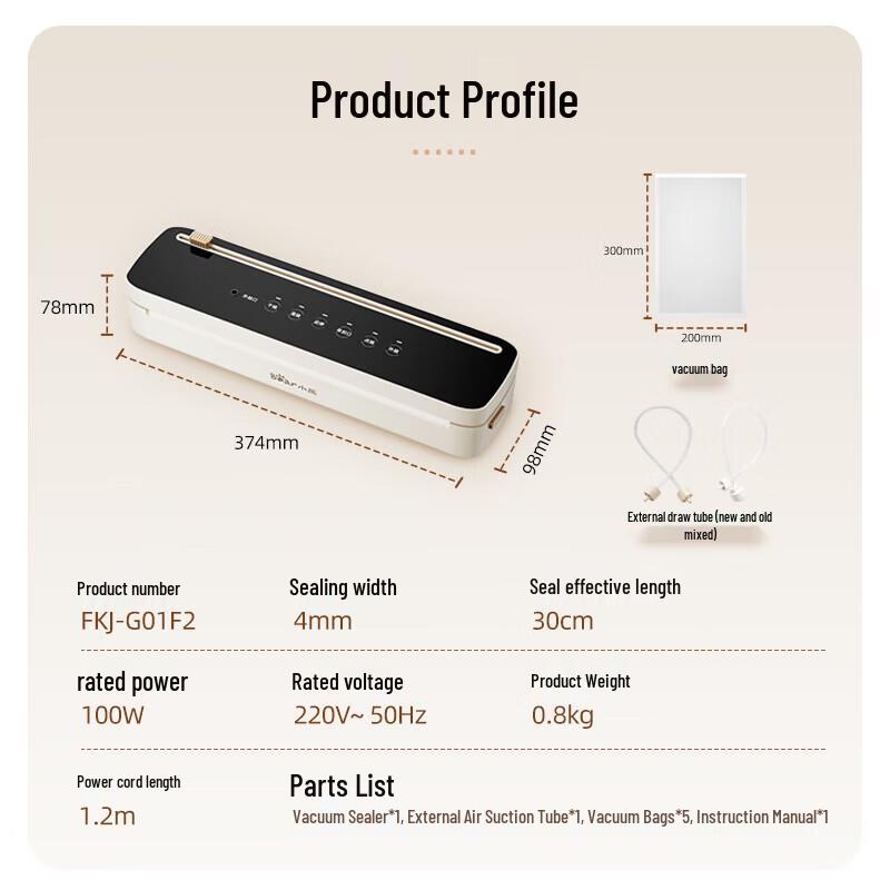 Bear Fully Automatic Dry & Wet Vacuum Sealer