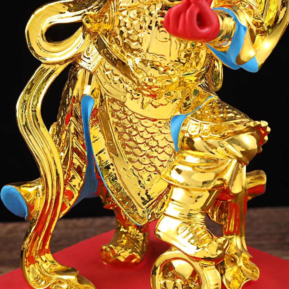 Resin Household Offering God Statue Protecting Fire King Tianjun God Statue Ornament
