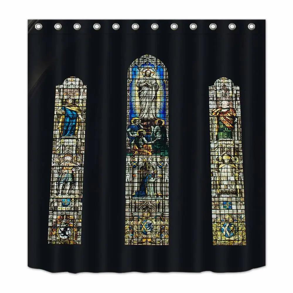 Jesus And His Disciples Shower Curtain Bible Stories Bathroom Waterproof Mildew Resistant Polyester Fabric For Bathtub Decor