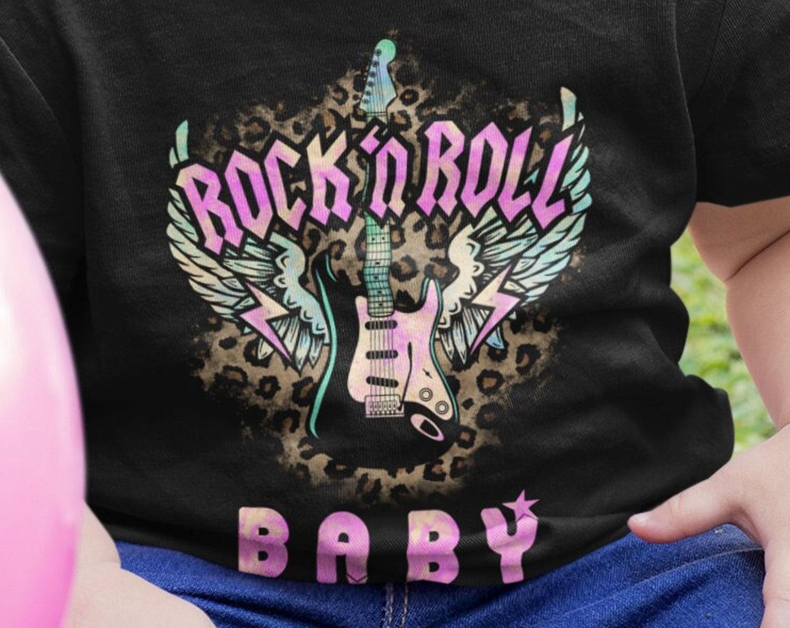 Rock N Roll Baby T-Shirt – Combed Cotton, Young Rocker Style XL