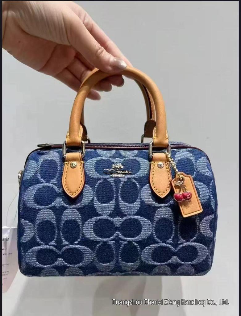 Coach Rowan Mini Boston Pillow Bag - Classic Monogram Handbag & Versatile Shoulder/Crossbody Women's Bag