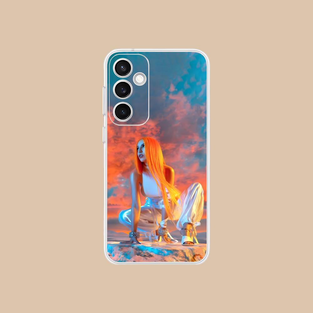 Fashion Ava Max Clear Mobile Phone Case for Samsung Galaxy S25 S24 S23 S22 S21Plus FE Ultra Colorful Cover
