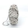 Elegante Borsa a Pochette da Sera in Cristallo e Strass a Forma di Rosa