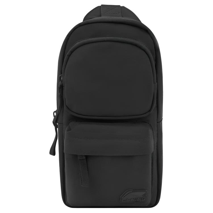 Li Ning Polyester Sling Bag Unisex Black ABDV393-1
