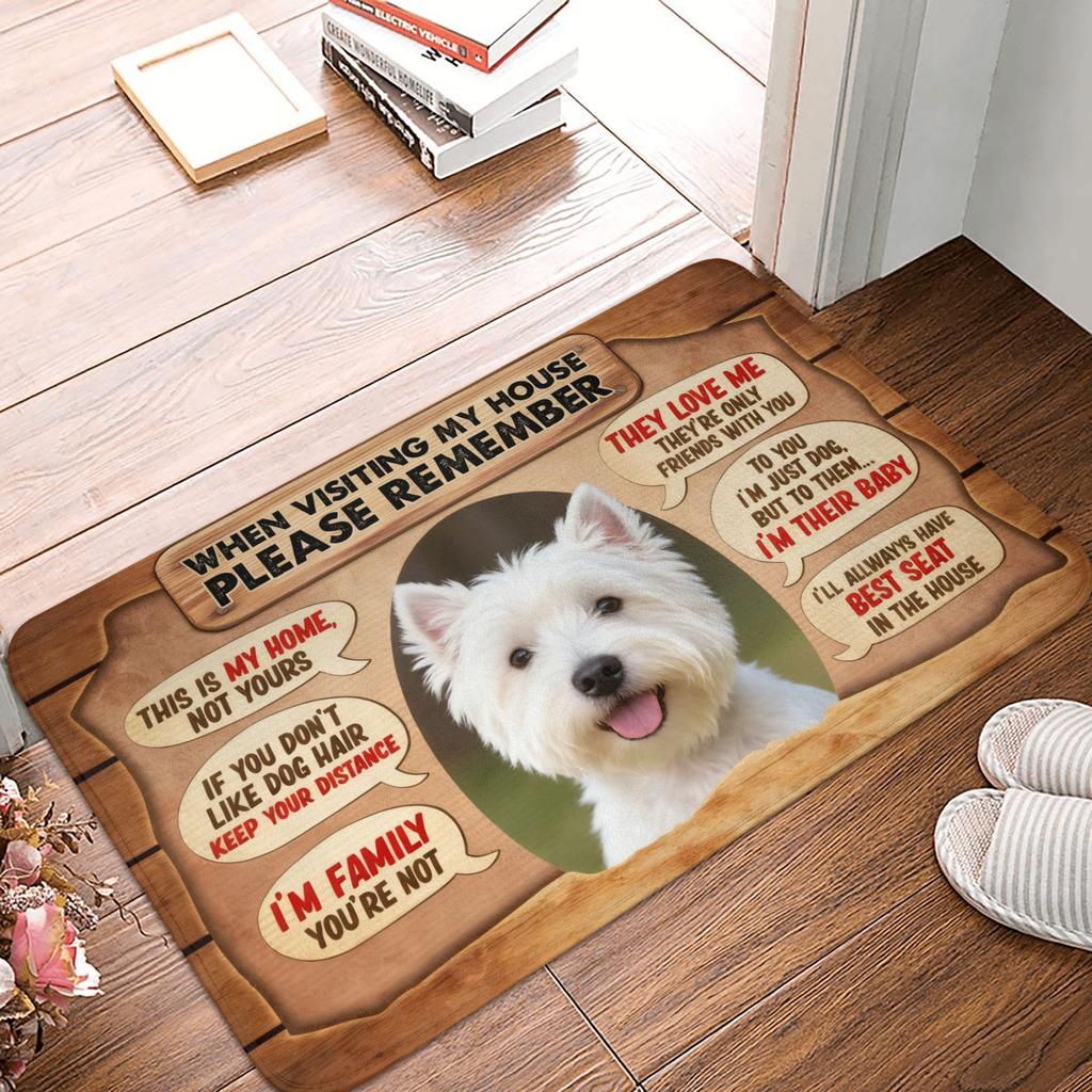 Quando Visitate la Mia Casa Ricordatevi Tappetino Zerbino Cane Jack Russell Terrier Antiscivolo Tappeto Bagno Cucina Soggiorno Tappeto