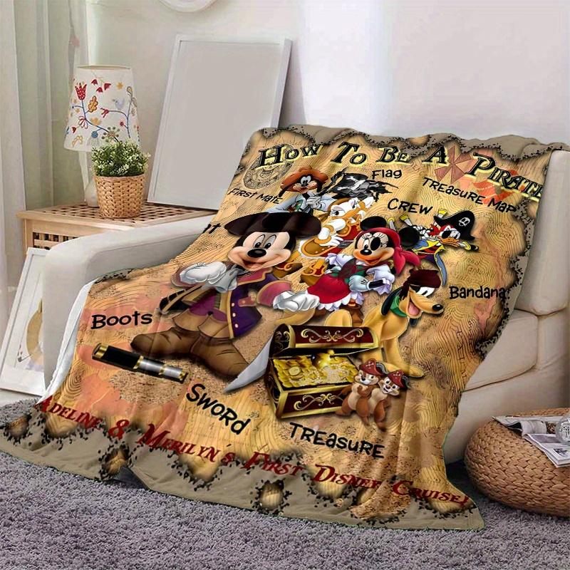1pc, Mickey and Minnie (13) Home Decor Blanket: A Cozy Flannel Throw for Bedroom, Living Room, Travel, Camping, Car