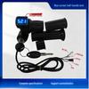 Universal Voltage Electric Scooter Throttle with Display (12V-96V) - Blue Screen Half Grip Lock