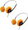 Set di 2 Arancione Retrò Vintage Sottoseno Stereo Retro Leggero Compatibile con la Maggior Parte dei Dispositivi Mobili Cuffie Cuffie Over-Ear, Cuffie,