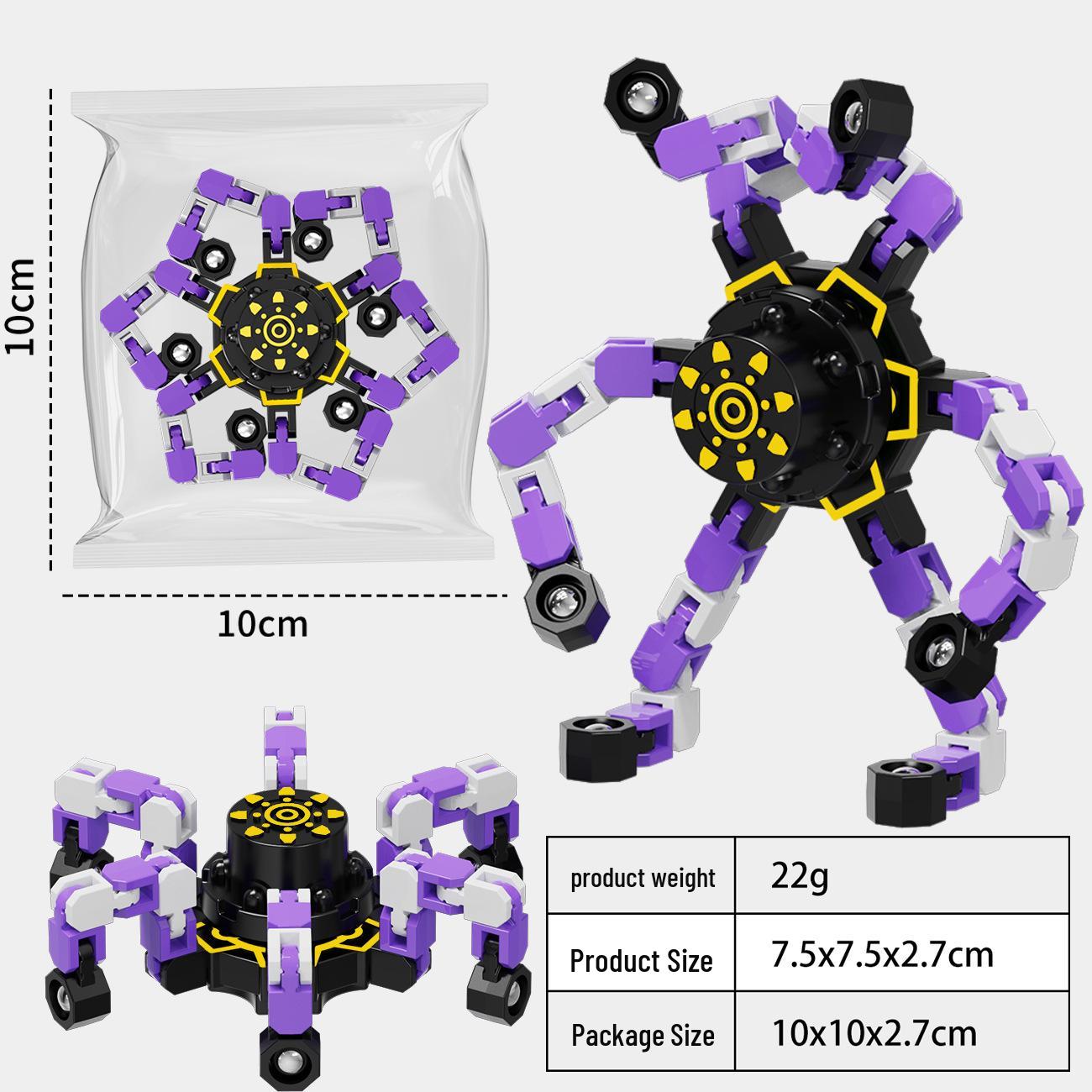 Transformable Luminous Cross-Finger Spinner: Ever-Changing Rotating Toy for Children s Education and Stress Relief