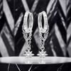 Orstarry 925 Sterling Silver Sparkling Star Tassel Drop Earrings Women Earring Birthday Party Fashion Jewelry Fine Original Gift