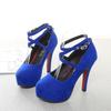 Soleist Sommer Outdoor Kleid Knöchelriemen Schnallenriemen Damen Pumps Runde Zehenspitze Dünner Absatz Schuhe für Damen Hoher Absatz Flache Schuhe