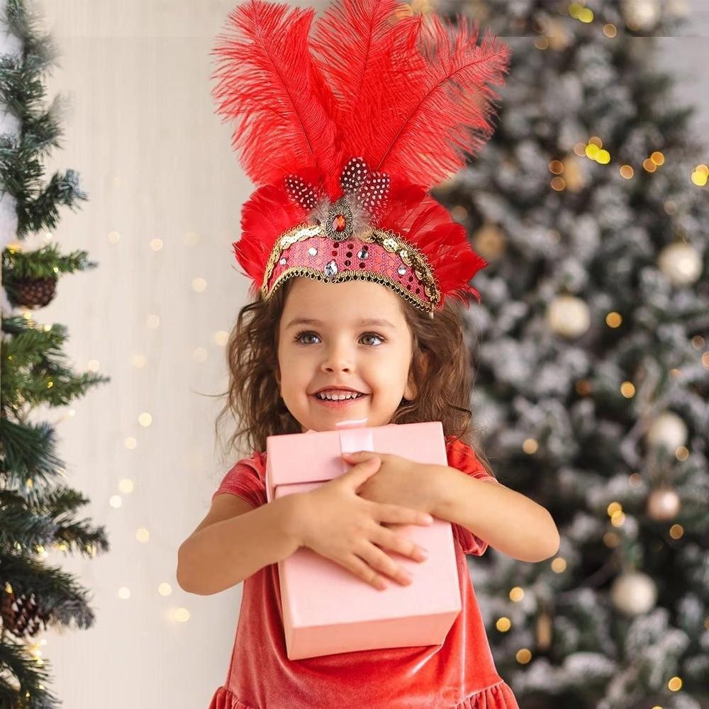 Fashion Colorful Feather Headpiece Stage Performance Brazilian Carnival Showgirl Headband Decorative Hair Band Carnival Events