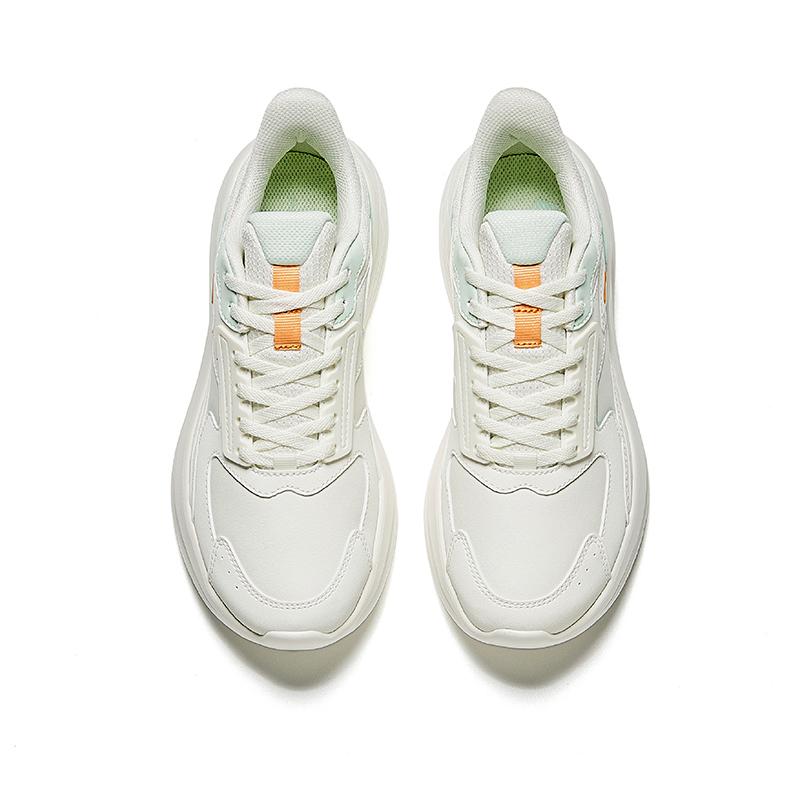 Anta Comfortable Versatile Fashion Non-Slip Wear-Resistant Low-Top Casual Running Shoes Women sneaker White Green 922435512-6