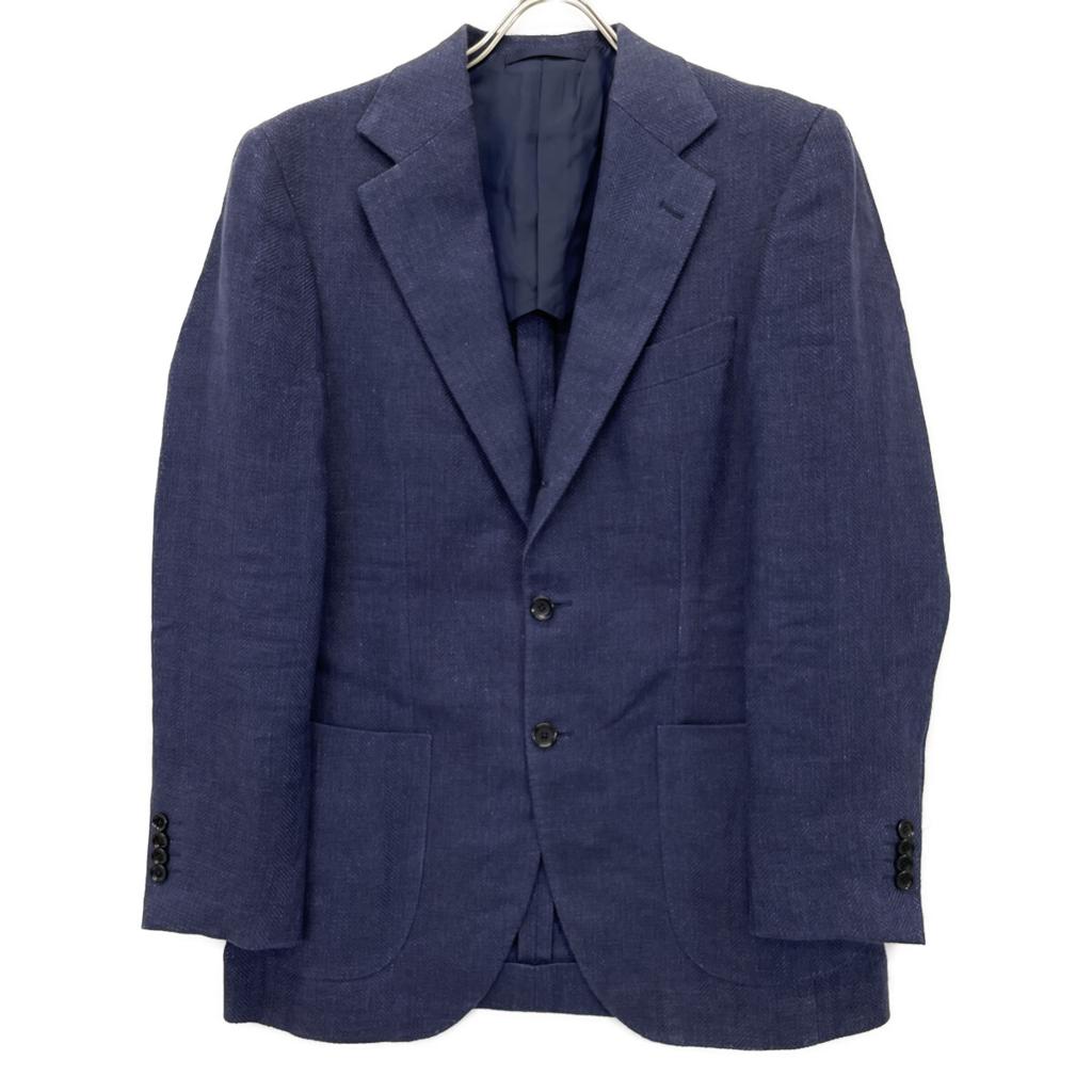 BEAMS F Navy SUBALPINO Linen Solid Jacket Jacket 46 NavyUsed