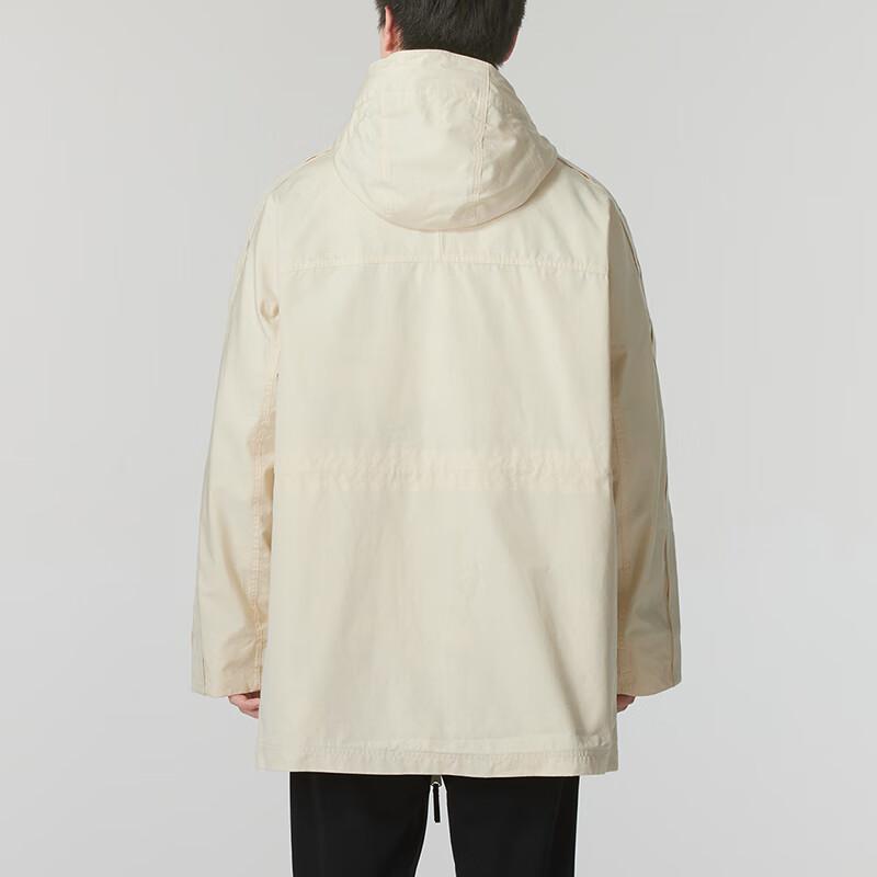 Timberland Solid Color Comfortable Hooded Casual Multi-Pocket Jacket Men Jackets Beige A5ZVWCR3