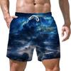 Summer Men's Lightning 3D Printed Beach Shorts