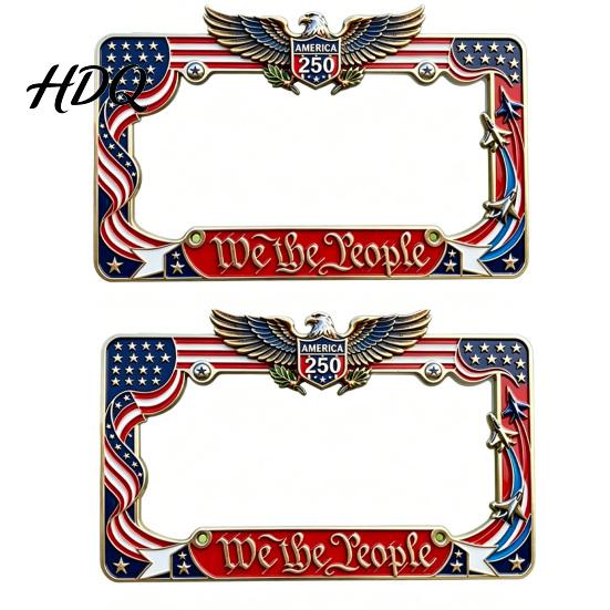 Patriotic License Plate Frame 250th Anniversary Commemorative Frame 1776-2026 American Car Universal Holder for Cars Trucks SUVs USA Heritage