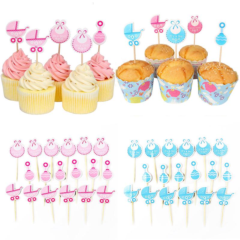 Buy Happy Birthday Cake Decoration Insertion 18 Pieces Party Blue Water