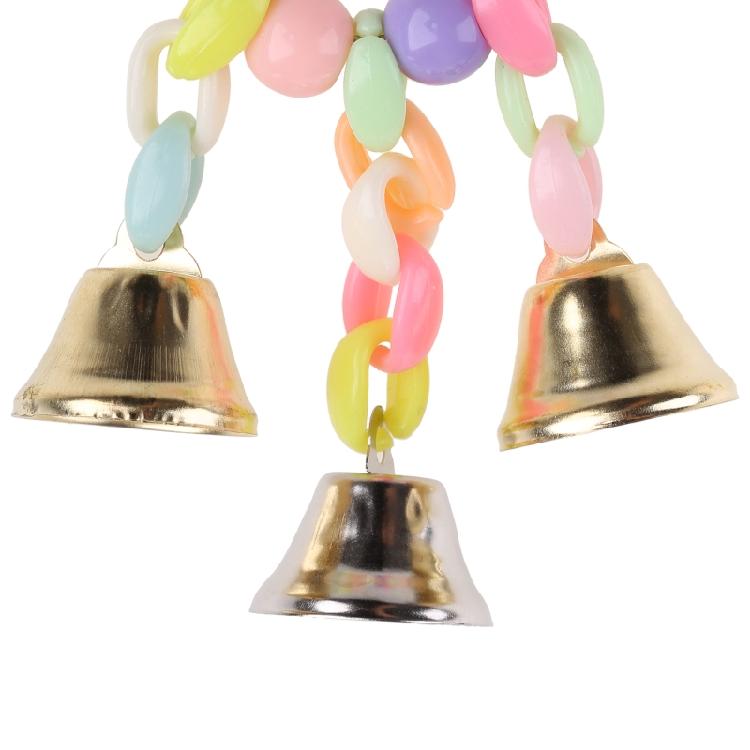 Bird Toys Colorful Bell Toy for Cockatiel Lovebird Parrot Small Birds Cage