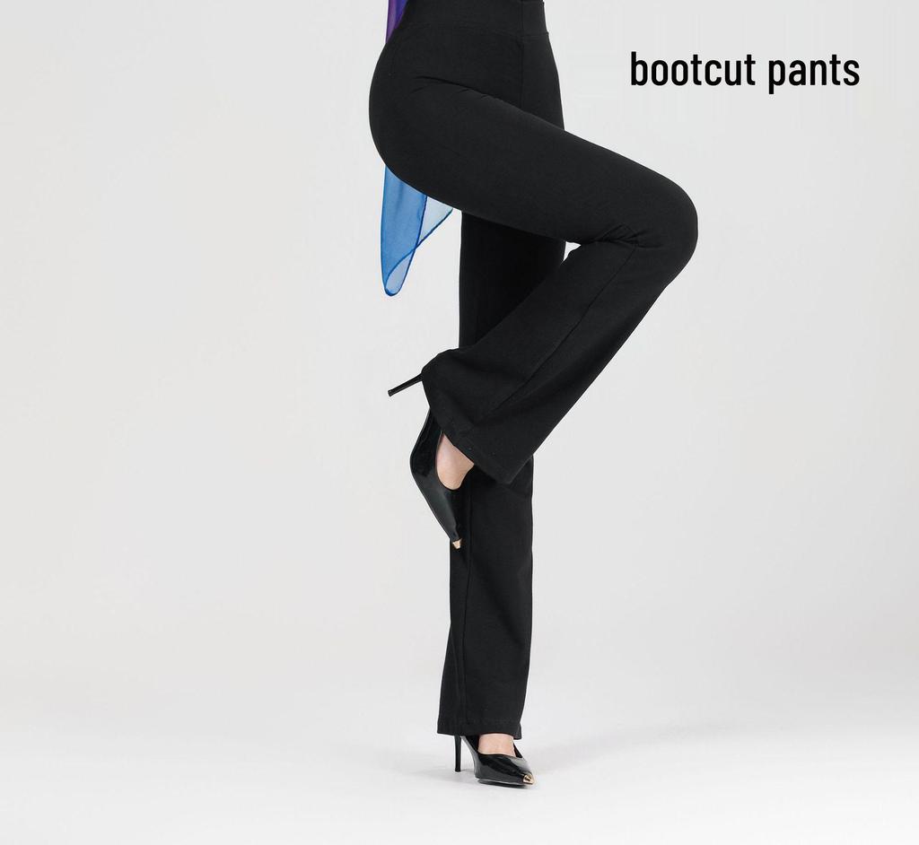 Women's V-Neck Short Sleeve Dance Outfit with Black Flared Pants