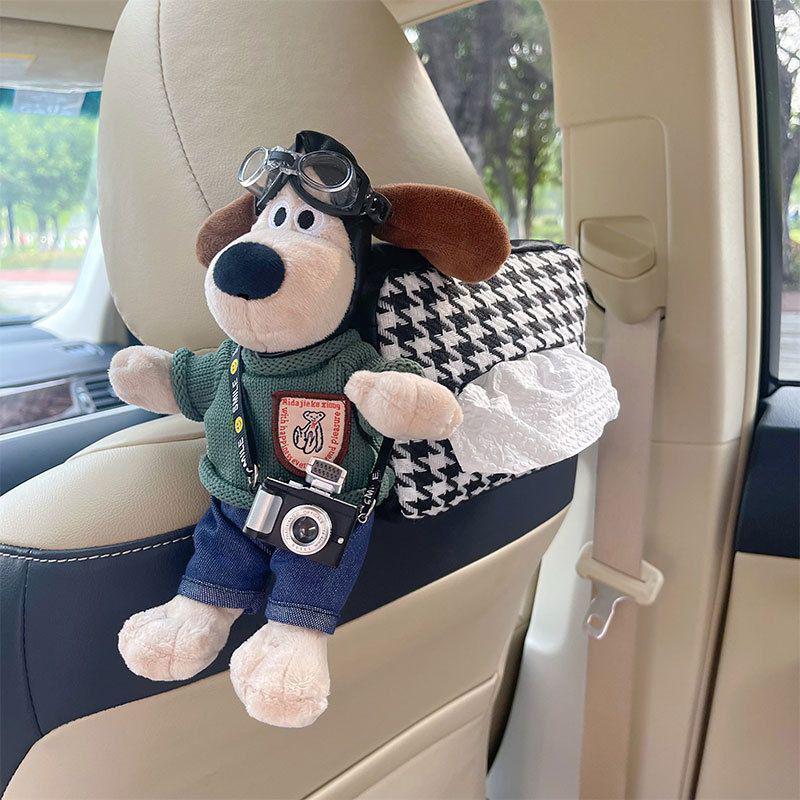 

Очаровательная автомобильная коробка для салфеток в виде головы собаки для подлокотника салона